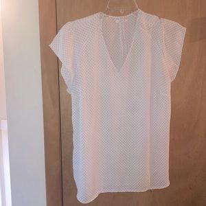 Maurices polka dot blouse short sleeves
